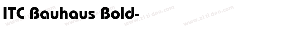 ITC Bauhaus Bold字体转换